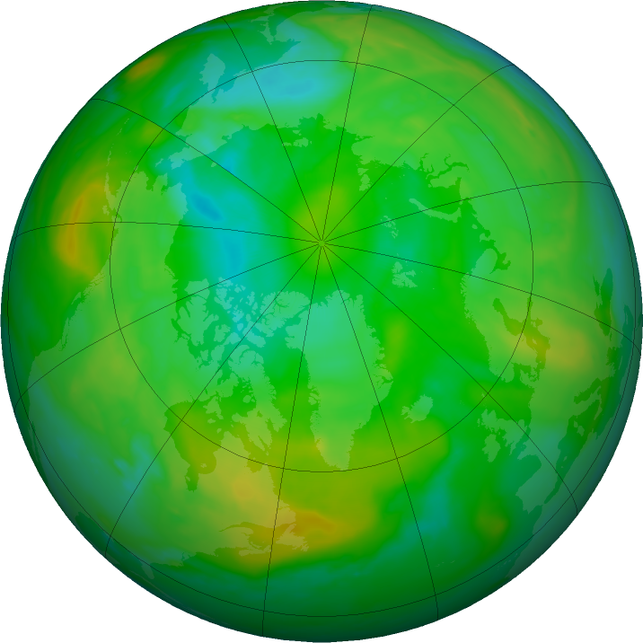 Arctic ozone map for 10 July 2022